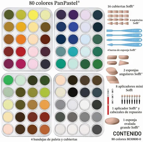 Vista 2 de Colorfin PPSTL80 - PanPastel - Set de pasteles ultra suaves de artista, pack de 80