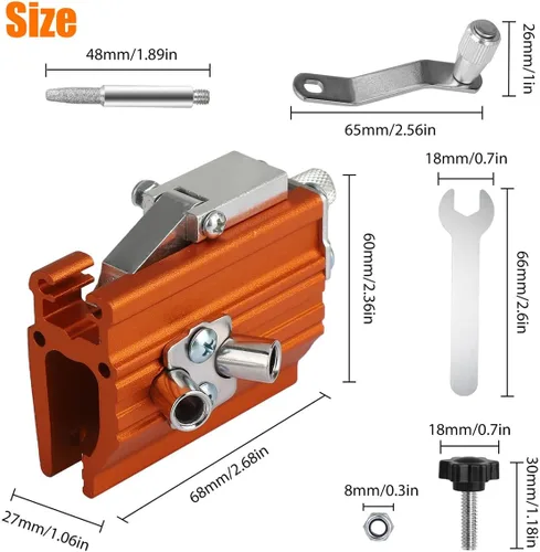 Vista 2 de Eztronics Corp® - Juego de afilador de cadena de motosierra, afilador de dientes, juego de afilador de motosierra de aleación de aluminio, apto