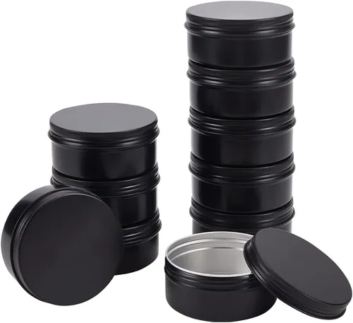 Vista 9 de BENECREAT Paquete de 14 latas de lata de 2 onzas con tapa de rosca redonda de aluminio con tapa de tornillo, ideal para almacenar especias, dulces 2