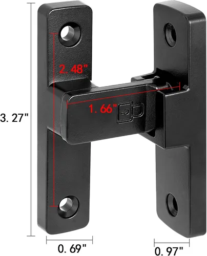 Vista 2 de INIRET Cerradura de puerta de granero de 90 grados, pestillo de aleación de zinc de alta calidad, pestillos de puerta abatible para gabinetes, baño