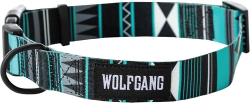 Vista 31 de Wolfgang - Collar de perro resistente y ajustable con hebilla de nailon de liberación rápida para caminar y entrenar, estampado BrookTrout, talla S
