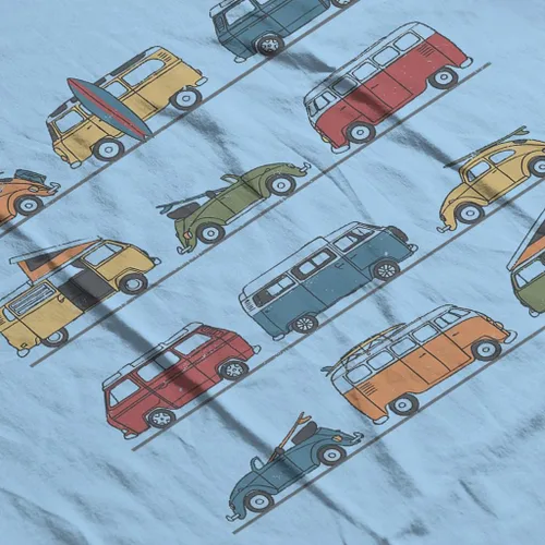 Vista 5 de Volkswagen Beetles and Vans Montage - Sudadera con capucha para mujer