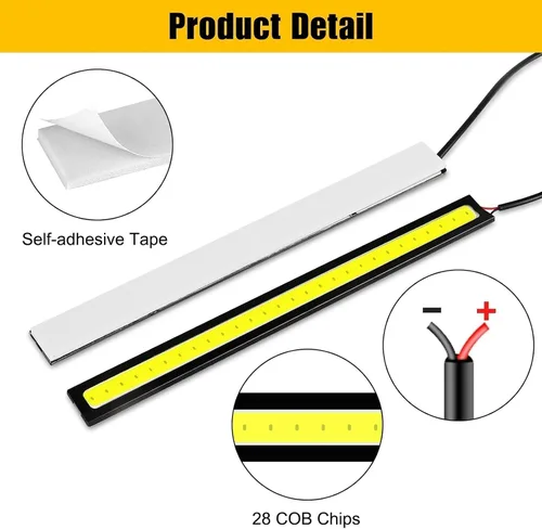 Vista 10 de Linkstyle Barra de luz interior LED de 12 V, impermeable, 28 LED, tira de luces superbrillantes para camión, barco, bicicleta, RV, color blanco