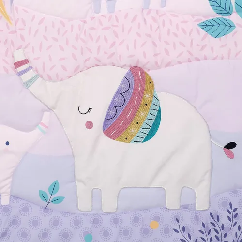 Vista 7 de Bedtime Originals Elephant Dreams - Juego de ropa de cama para cuna de bebé (3 piezas), color rosa