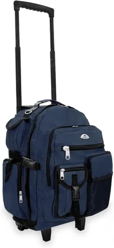 Vista 6 de Everest DeluxeMochila con ruedas., Marino), 5045WH-NY