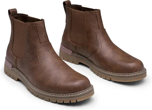 Vista 3 de Jousen Botas Chelsea para hombre, botas de tobillo casuales para hombre