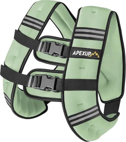Vista 24 de APEXUP - Chaleco con peso de 5, 10, 15, 20, 25 y 30 libras para hombre y mujer, con rayas reflectantes, equipo para entrenamiento de fuerza y correr
