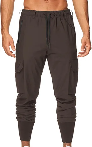 Vista 3 de JEShifangjiusu Mens Hiking Chino Pants Lightweight Slim Fit Stretch Work Tapered Pants Casual Golf Workout Jogging Trousers
