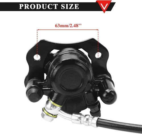 Vista 3 de PRO BAT Sistema de pinza de freno de disco hidráulico trasero con pastillas y rotor de disco para 50cc 110cc 125cc 150cc 200cc 250cc Quad Dirt Bike