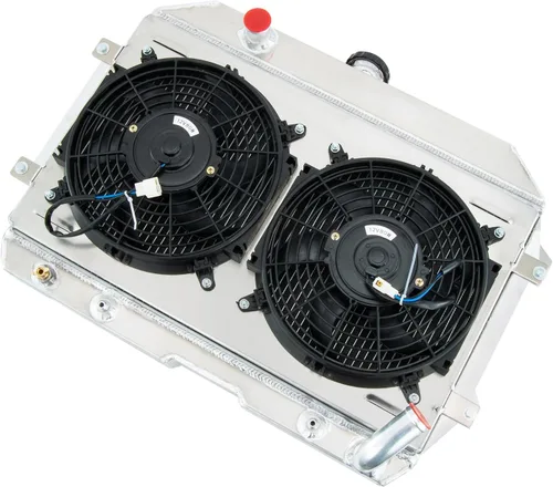 Vista 7 de Ventilador de aluminio de la cubierta del radiador de la raza de 4 filas para 1970-1975 Nissan Datsun 240Z 260Z L6