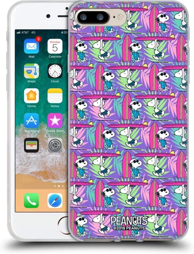 Vista 108 de Head Case Designs Funda de gel suave con licencia oficial de Peanuts Tropical Surf Snoopy Aloha Disco compatible con Apple iPhone 13 Mini Surf