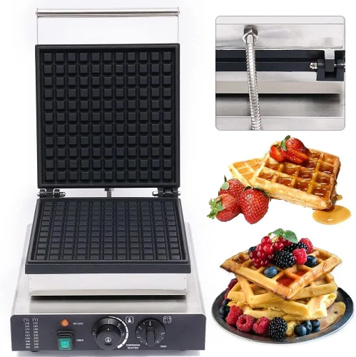 Vista 3 de Máquina de gofres antiadherente, gofres esponjosos estilo restaurante en menos de 5 minutos, fácil de limpiar y limpiar, máquina para hacer gofres