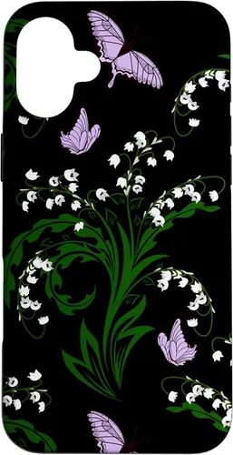 Vista 23 de Lily of The Valley and Butterflies Vintage Cottage Garden Case for iPhone 17