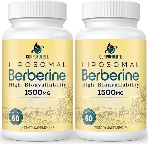 Vista 8 de Berberina liposomal HCl 1500 mg - Suplemento de berberina activa AMPK - Apoya el equilibrio corporal en mujeres y hombres - Probado por terceros