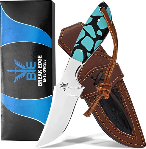 Vista 18 de Cuchillo de Hawkbill de Lineman hecho a mano de acero 1095 con funda de cuero, cuchillo de utilidad resistente para electricistas y pelado de cables