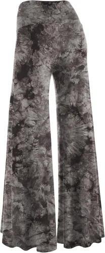 Vista 91 de Made By Johnny Pantalones palazzo elásticos de pierna ancha para mujer, lisos, casuales, cómodos