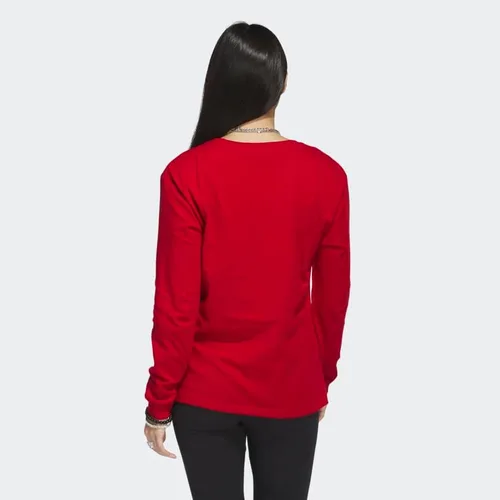 Vista 3 de adidas Camiseta de manga larga con diseño de insignia de deporte para mujer