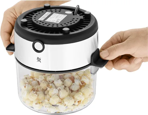 Vista 17 de WMF KITCHENminis - Máquina de palomitas de maíz para hacer palomitas de maíz, compacta, gran capacidad (2.2 litros), fácil operación, tapa