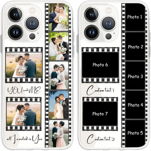 Vista 11 de CUBICER Funda personalizada para teléfono, fundas protectoras de pantalla con texto personalizado, regalos de cumpleaños para mujeres, hombres