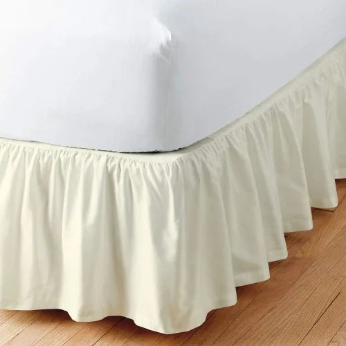 Vista 8 de Falda de cama con volantes de color gris oscuro sólido tamaño Queen con caída de 12 pulgadas, esquina dividida, falda de cama de microfibra
