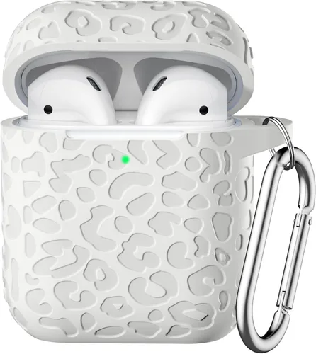 Vista 51 de Funda para Airpod Case y 2ª Generación con Diseño Leropard Grabado Compatible con Apple AirPods 2ª/1ª Generación de Carga, Bonita Protección