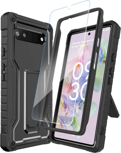 Vista 8 de Funda para Google Pixel 6a, protección de grado militar a prueba de golpes con soporte compatible con Google 6a Phone 6.1 pulgadas, color beige