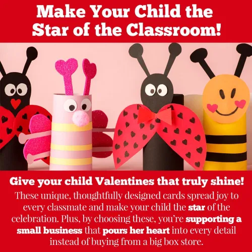 Vista 7 de AmandaCreation - Tarjetas para el día de San Valentín con chispas de chocolate con chispas de chocolate para regalar a amigos y compañeros de clase