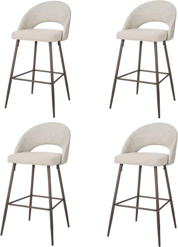 Vista 13 de Glitzhome Juego de 2 taburetes de bar giratorios de 31.5 pulgadas de altura de asiento, modernos taburetes de bar de tela verde cazador de mediados