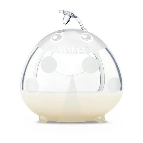 Vista 11 de Haakaa Ladybug - Colector de leche materna – 1 taza de lactancia de silicona, protector de mama reutilizable y receptor de leche para madres que
