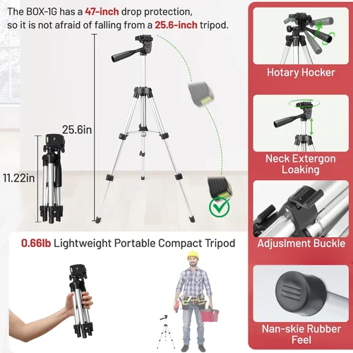 Vista 11 de Nivel láser con trípode, Huepar 150 pies Red autonivelante Lazer Niveles
