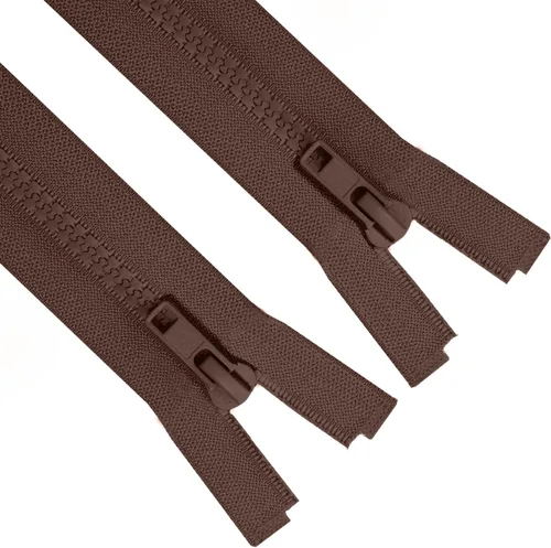Vista 7 de Sawoake 2 cremalleras separadoras #5 de 5 pulgadas para chaquetas de costura, cremallera de cremallera, cremalleras de plástico moldeado beige