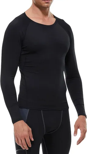 Vista 5 de Camisetas deportivas de manga larga de compresión para hombre paquete de 3