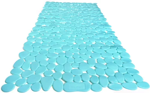 Vista 40 de Alfombra antideslizante para bañera y ducha "Pebbles" de 27 x 14 pulgadas, ovalada, no tóxica, segura, limpia, lavable a máquina, agarre y drenaje