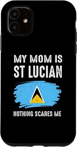 Vista 5 de Funda para iPhone 15 My Mom Is St Lucian Santa Lucía Pride Flag Heritage Roots