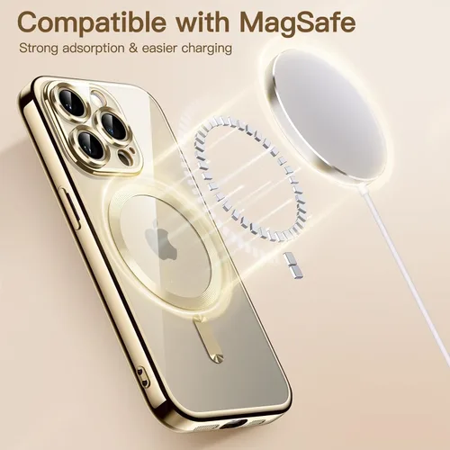 Vista 4 de JETech Funda magnética para iPhone 15 Pro Max de 6.7 pulgadas, protección completa de lente de cámara, compatible con carga inalámbrica MagSafe