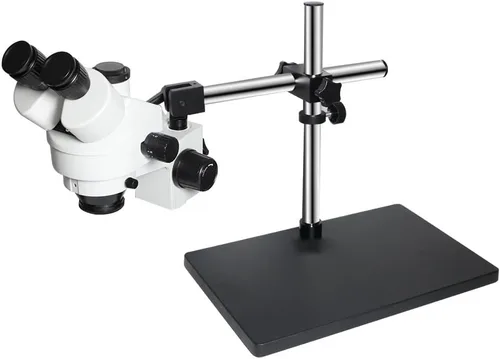 Vista 4 de Kit de accesorios para microscopios 3.5X-90X Soporte de brazo doble Simul Focal Trinocular Estéreo Microscopio 38MP H_D Digital USB Microscopio VGA