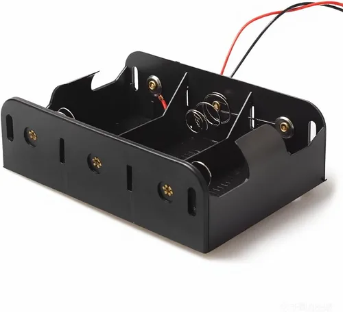Vista 11 de 2 unidades de soporte para pilas D de 8 ranuras con respaldo doble y cables, caja para pilas de tamaño D de 8x1.5V 8D bilateral