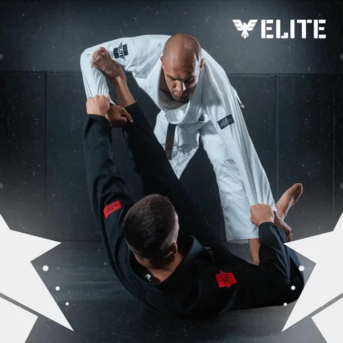 Vista 7 de Elite Sports Kimono para hombres aprobado por la IBJJF (Federación Internacional de Jiu Jitsu Brasileño) de tela pre-encogida para Jiu Jitsu