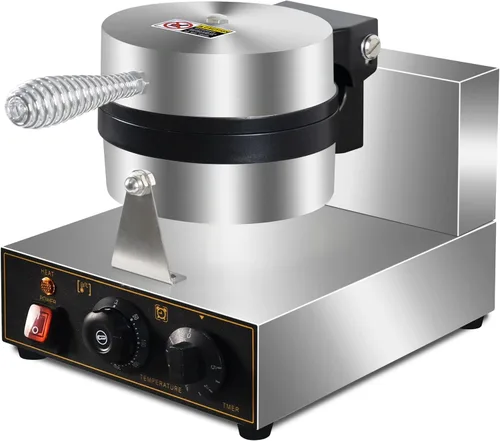 Vista 9 de Máquina de hamburguesas UFO de helado de 1300W, waflera de hamburguesa, máquina de sándwich de hamburguesa Máquina de gofres de prensa Panini