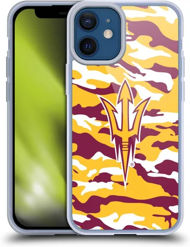 Vista 140 de Head Case Designs Funda de gel ASU Camou con licencia oficial de la Universidad Estatal de Arizona [protección de grado militar] compatible
