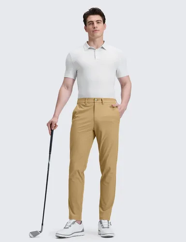 Vista 3 de CRZ YOGA - Pantalones de golf para hombre, de 28, 30, 32, 34 y 36 pulgadas, secado rápido, ligeros, casuales y para el trabajo, para usar todo