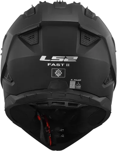 Vista 3 de LS2 Helmets Gate II - Casco integral para motocicleta MX Negro mate