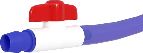 Vista 3 de Beer Bong - Mejor embudo de cerveza doble con válvulas para fiestas universitarias - Bong de cerveza azul de 2 pies - por Univercity