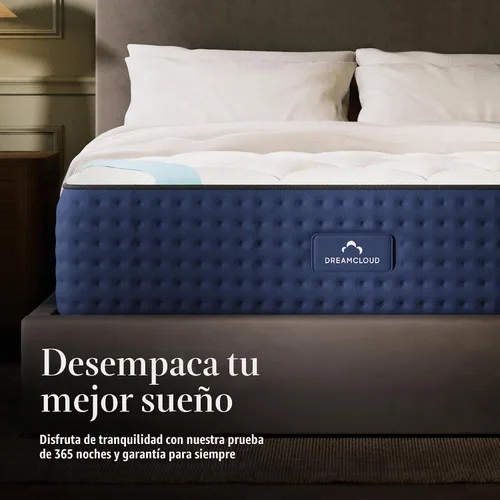 Vista 5 de DreamCloud Colchón Premier tamaño queen de 13 pulgadas, espuma viscoelástica híbrida lujosa, capas prémium para aliviar la presión, colchón en una