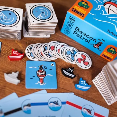 Vista 5 de Juego de mesa de patrulla de faro - ¡Aventura cooperativa de guardacostas! Juego de estrategia de colocación de azulejos, juego familiar divertido