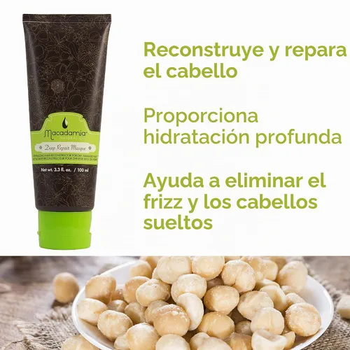 Vista 4 de Macadamia Máscara de reparación profunda de aceite natural, 3.3 onzas líquidas