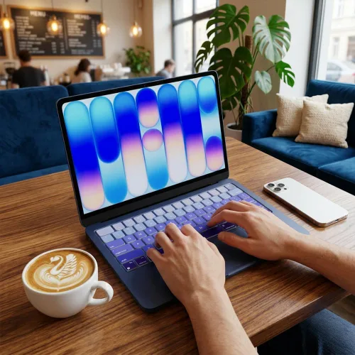 Vista 8 de ProElife Funda de teclado para MacBook Neo de 13 pulgadas A18 Pro A3404 Azul Degradado