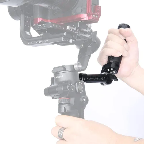Vista 3 de NICEYRIG Kit de empuñadura de cuero para DJI Ronin S/SC / RSC2, mango de ajuste de 200 grados con soporte de extensión de montaje roseta - 332