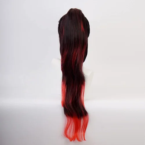Vista 5 de Mystylecos Kokushibou Peluca de anime Demon Slayer Cosplay peluca para hombres y mujeres Kimetsu No Yaiba resistente al calor pelo sintético