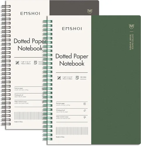 Vista 14 de EMSHOI Cuaderno diario en espiral rayado de 7.48" x 10.15" - Paquete de 3, 480 páginas de papel grueso de 100gsm, cuadernos grandes B5 con rayas